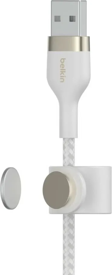 Kabllo USB-A në Lightning Belkin BoostCharge Pro Flex, 3m, MFi, e bardhë - 5