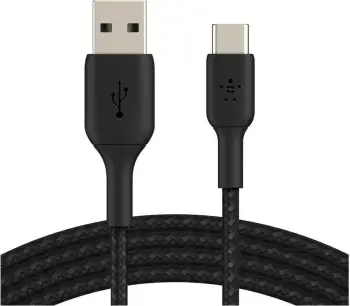 Kabllo USB Belkin BoostCharge, 0.15m, USB-A në USB-C, e zezë