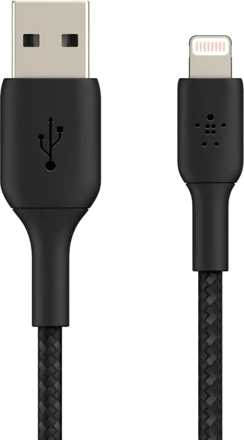 Kabllo karikimi Belkin BoostCharge, Lightning në USB-A, 6.6ft, e zezë - 3