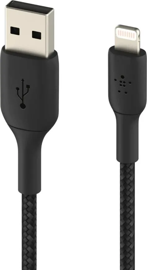 Kabllo karikimi Belkin BoostCharge, Lightning në USB-A, 6.6ft, e zezë - 4
