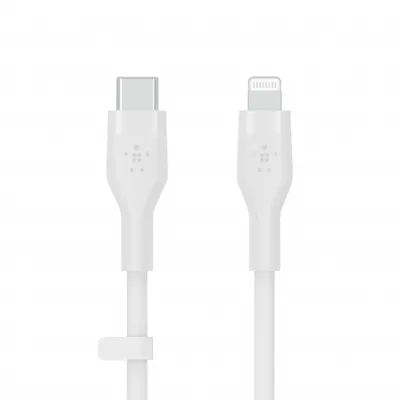 Kabllo silikoni Belkin Boost Charge USB-C - Lightning, 2m, e bardhë - 1