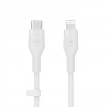 Kabllo silikoni Belkin Boost Charge USB-C - Lightning, 2m, e bardhë
