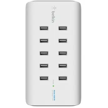 Karikues Belkin Rockstar, Universal, 10 USB 2.0, i bardhë