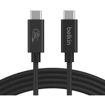 Kabllo USB4 Belkin INZ004BT2MBK, 2 m, USB C, 20 Gbit/s, e zezë