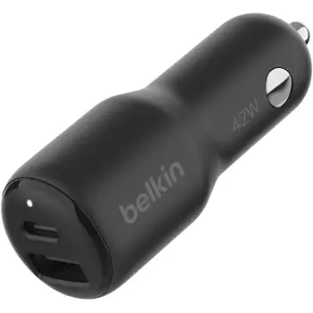 Karikues veture Belkin CCB005btBK, 42 W, 2 porta, USB Type-C, i zi