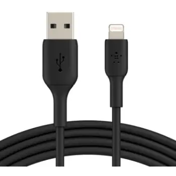Kabllo Belkin CAA001BT2MBK, 2 m, Lightning, USB A, e zezë