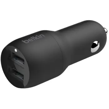 Adapter Belkin Dual USB-A / për veturë / 24W / i zi