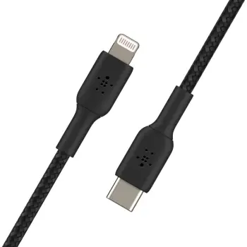 Kabllo Belkin Lightning / USB-C 1.0m e zezë