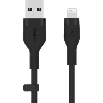 Kabllo Belkin CAA008BT1MBK, 1 m, USB A në USB C/Lightning, e zezë