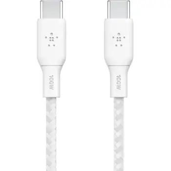 Kabëll USB-C Belkin CAB014bt3MWH, 3 m, USB 2.0, Bardhë