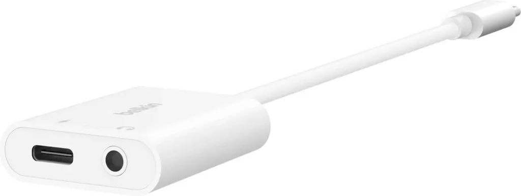 Adapter Belkin NPA004BTWH, USB Type-C, 3.5mm, 60W, Bardhë - 2