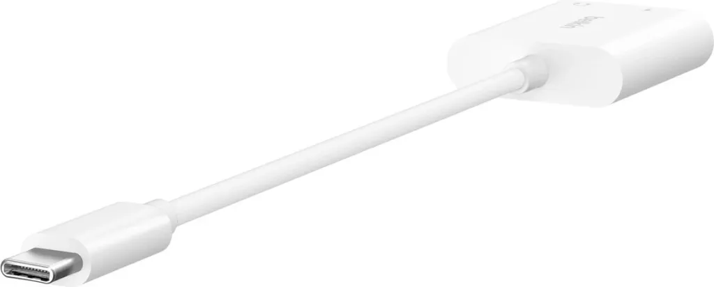 Adapter Belkin NPA004BTWH, USB Type-C, 3.5mm, 60W, Bardhë - 3