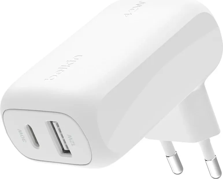 Karikues Belkin WCB009vfWH, 42W, 2 porta, USB Type-C, i bardhë - 1