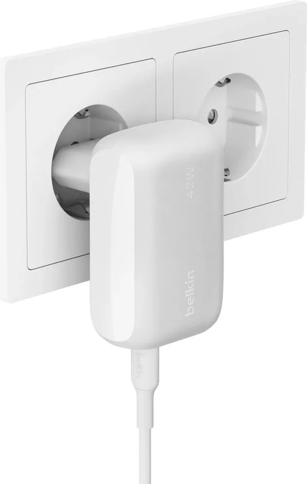 Karikues Belkin WCB009vfWH, 42W, 2 porta, USB Type-C, i bardhë - 5