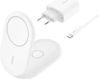 Karikues Belkin BoostCharge, për celular dhe kufje, i bardhë