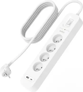 Mbrojtës rryme Belkin SRB001CA2M, 4 AC dalje, 2 m, Bardhë
