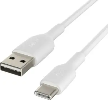 Kabllo Belkin CAB008bt, USB-A në USB-C, 1m, bardhë