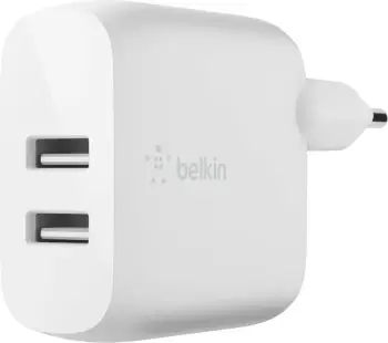 Karikues Belkin WCB002VFWH, 4.8 A, 2 porta USB, bardhë