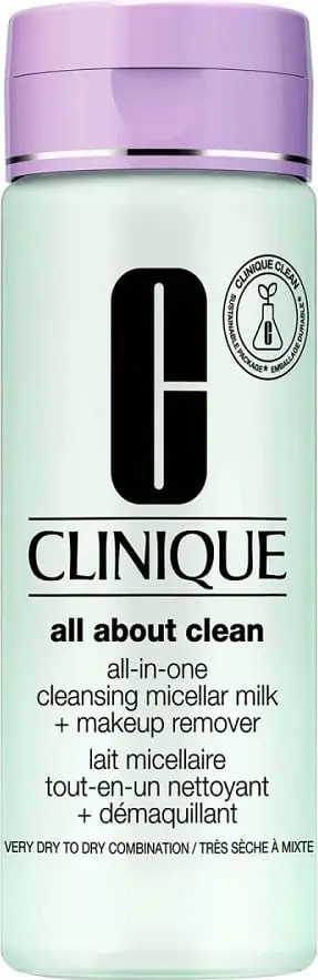 Qumësht pastrues dhe heqës grimi për femra Clinique All-in-One Cleansing Micellar Milk + Makeup Remover, 200ml