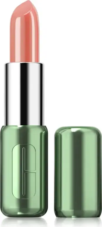 Buzëkuq për femra Clinique Pop Longwear Lipstick Shine Glossy 01 Nude Pop 3.9g