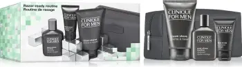 Set për rroje dhe fytyrë për meshkuj Clinique Razor-ready Routine, 4 copë