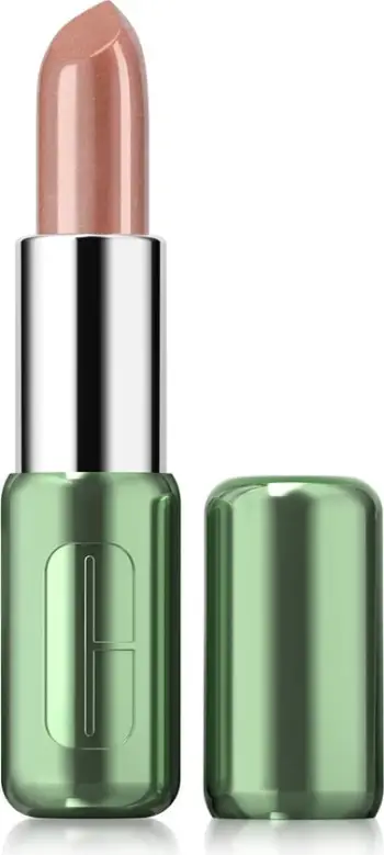 Buzëkuq për femra Clinique Pop Longwear Lipstick Shine 02 Bare Pop 3.9g