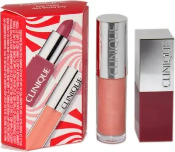 Set buzë Clinique Pop Lip Colour Lipstick dhe Pop Splash