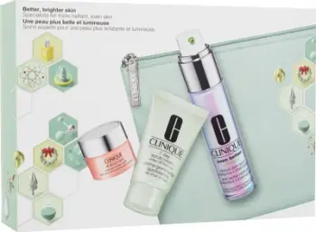 Set kozmetik Clinique Even Better Clinical, serum kundër njollave, scrub 30ml, krem sysh 5ml