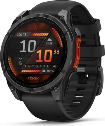 Orë Garmin Fenix ​​8, 47mm, e hirtë/ zezë