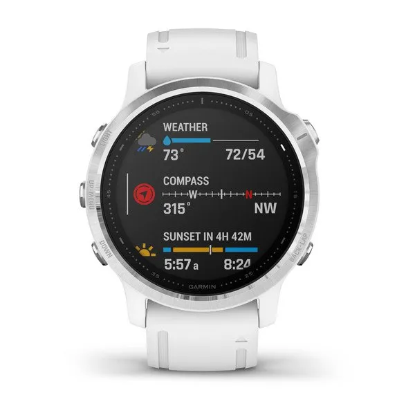 Orë e mençur Garmin Fenix 6S, e bardhë/ argjendtë - 2