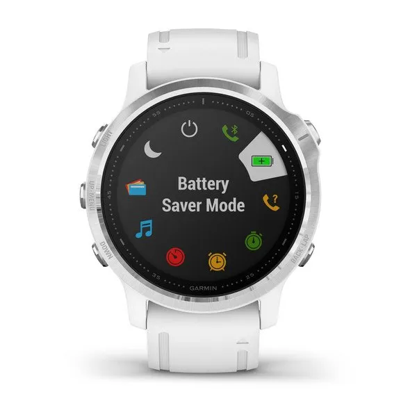 Orë e mençur Garmin Fenix 6S, e bardhë/ argjendtë - 4