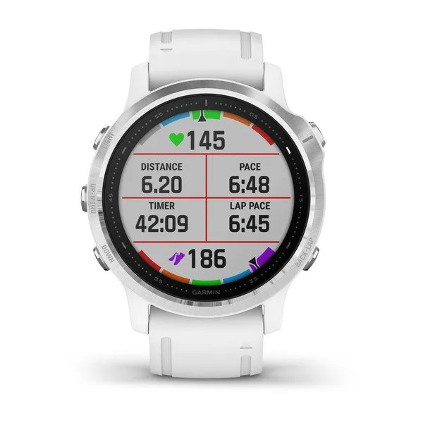 Orë e mençur Garmin Fenix 6S, e bardhë/ argjendtë - 5