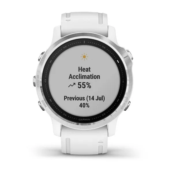 Orë e mençur Garmin Fenix 6S, e bardhë/ argjendtë - 6