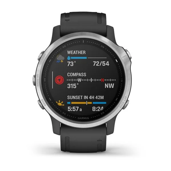 Orë e mençur Garmin Fenix 6S, e zezë/ argjendtë - 2