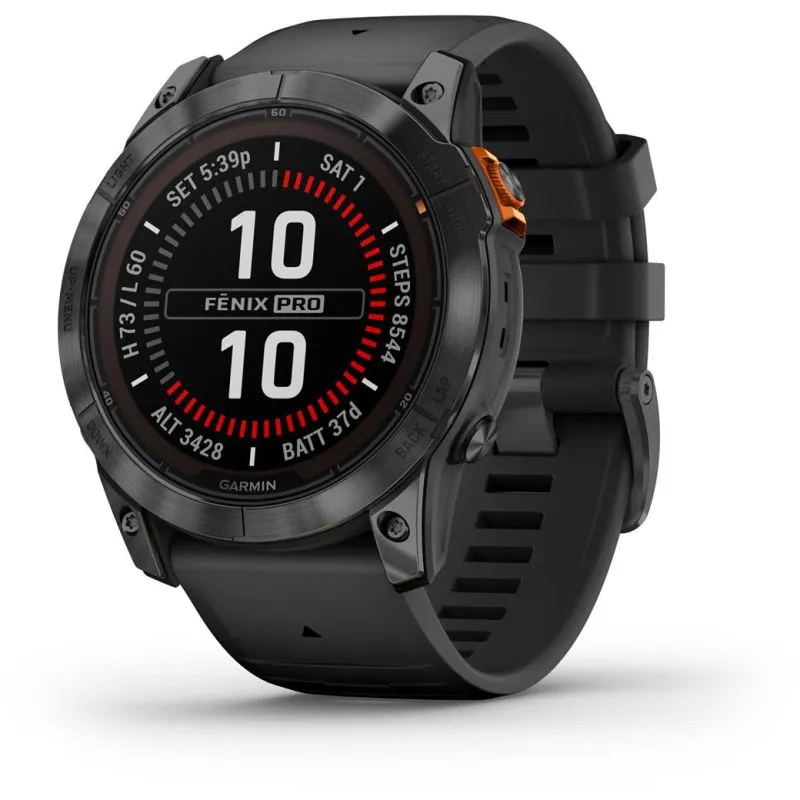 Orë e mençur Garmin Fenix 7x Pro Solar, zezë/hirtë - 1