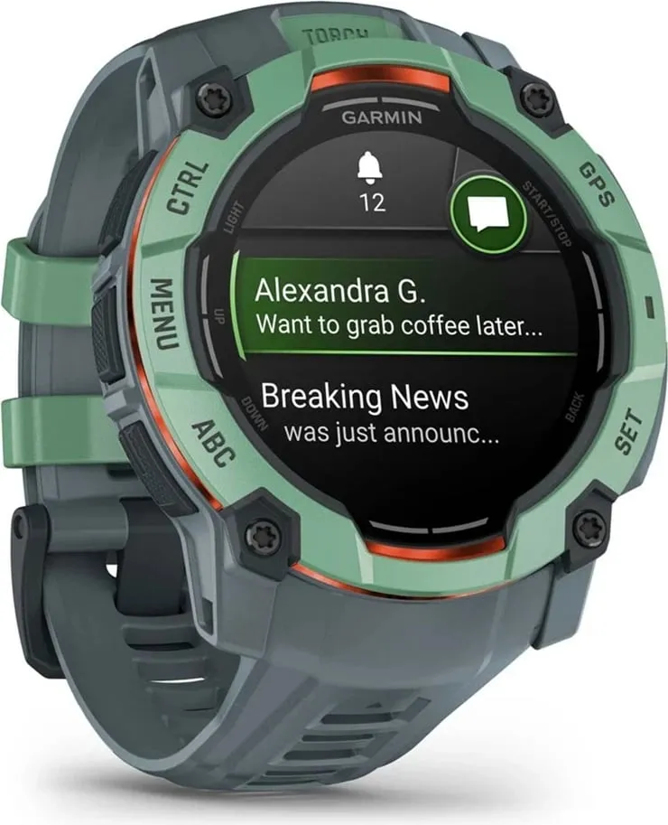 Ora sportive Garmin Instinct 3 50mm, ekran AMOLED, GPS, jeshile Neotropic Twilight - 2