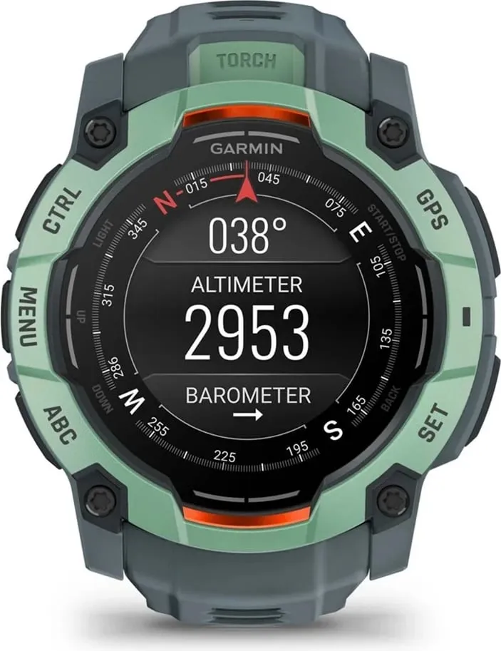Ora sportive Garmin Instinct 3 50mm, ekran AMOLED, GPS, jeshile Neotropic Twilight - 7