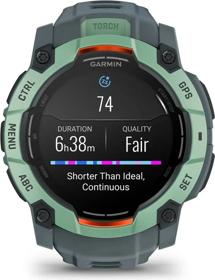Ora sportive Garmin Instinct 3 50mm, ekran AMOLED, GPS, jeshile Neotropic Twilight - 9