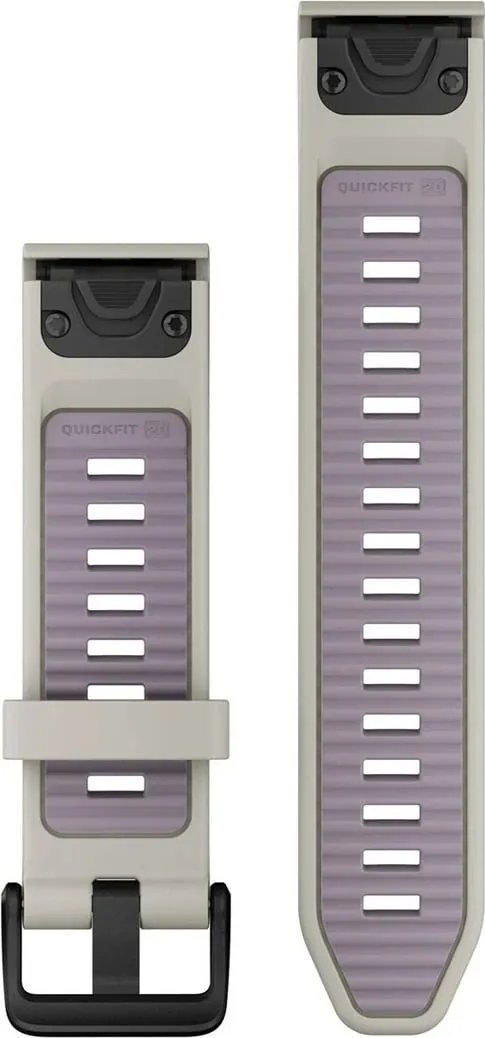 Rrip silikoni Garmin Quickfit për Smartwatch, 20mm, gri/lavender - 2