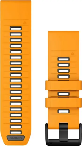Rrip silikoni Garmin QuickFit 26mm për Smartwatch, grafit/portokalli