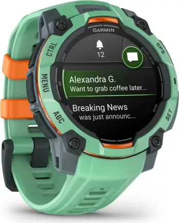 Smartwatch Garmin Instinct 3 AMOLED, 4GB, GPS, Ekran 1.2 inç, jeshile