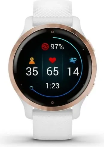 Smartwatch Garmin Venu 2S, AMOLED, GPS, Wi-Fi, e bardhë - 1