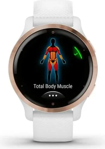 Smartwatch Garmin Venu 2S, AMOLED, GPS, Wi-Fi, e bardhë - 6