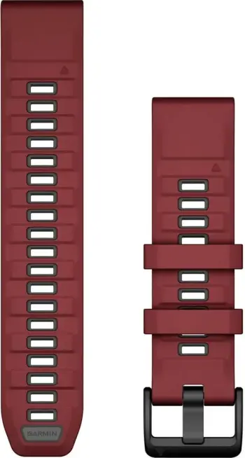 Rrip silikoni Garmin QuickFit 22mm për Smartwatch, ngjyrë grafit e kuqe