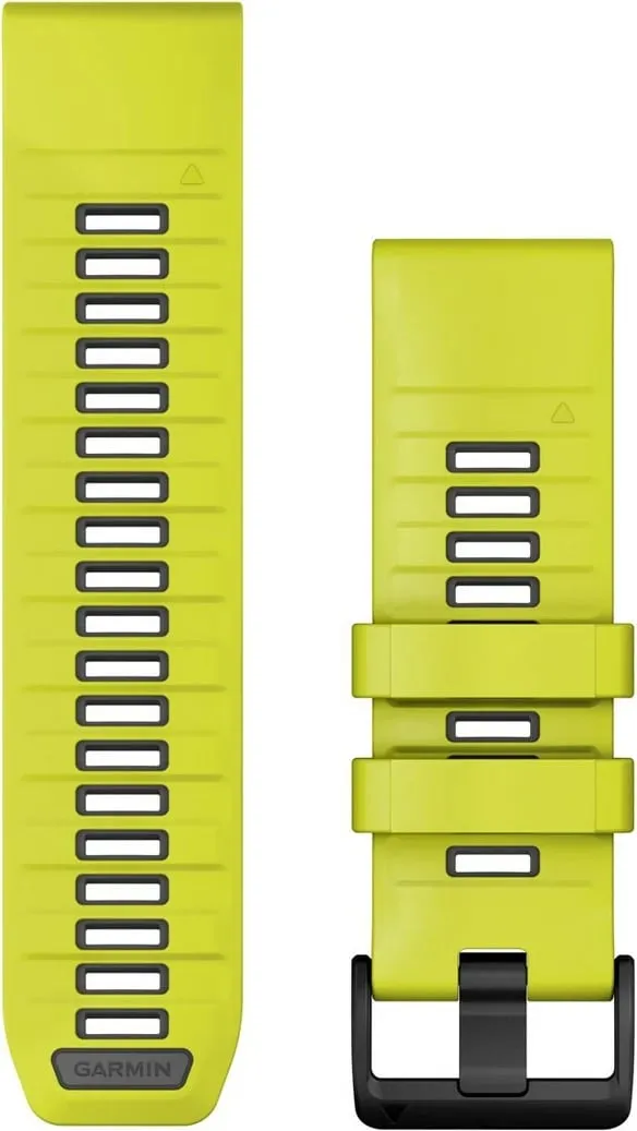 Rrip silikoni Garmin QuickFit 26mm për Smartwatch, grafit/verdhe - 1