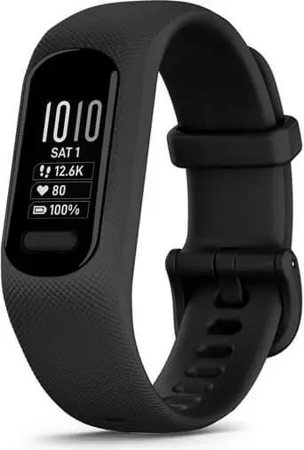 Byzylyk inteligjent Garmin Vivosmart 5 L, monitor aktiviteti, ekran me tekst të madh, i zi
