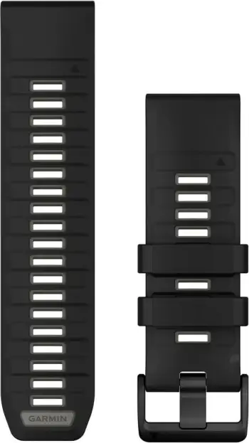 Rrip silikoni Garmin QuickFit 26mm për smartwatch, zi/gri