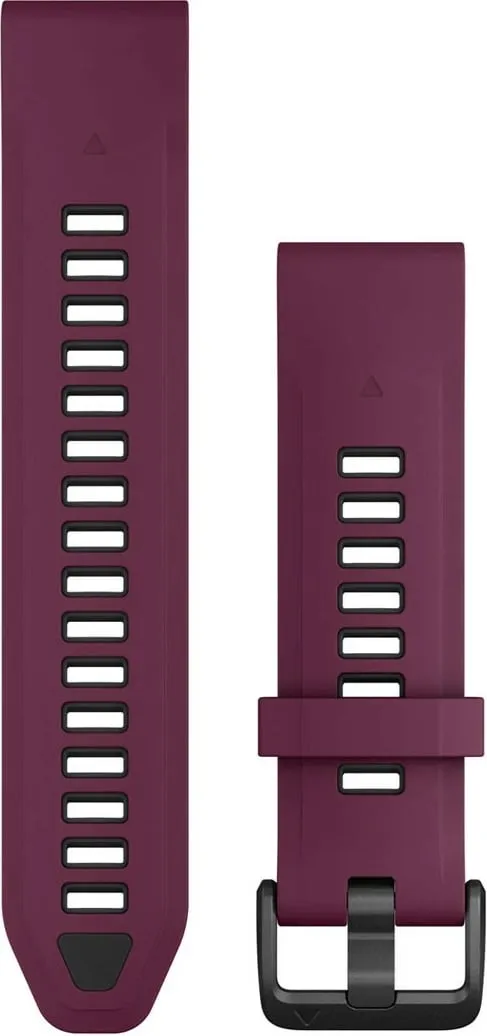 Rrip silikoni Garmin Quickfit për smartwatch, 20mm, grafit e kuqe - 1