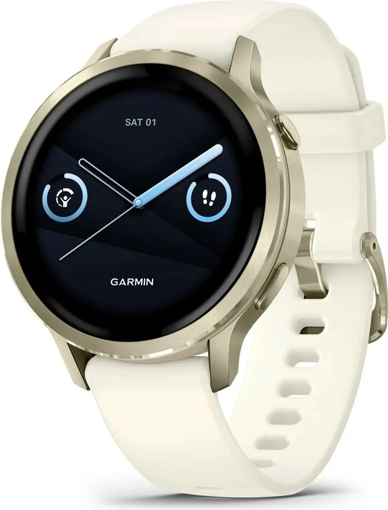 Smartwatch Garmin Venu 4 41mm, silikon, bezhë/lunargold - 1
