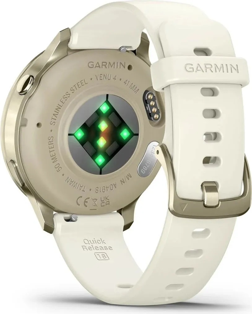 Smartwatch Garmin Venu 4 41mm, silikon, bezhë/lunargold - 5